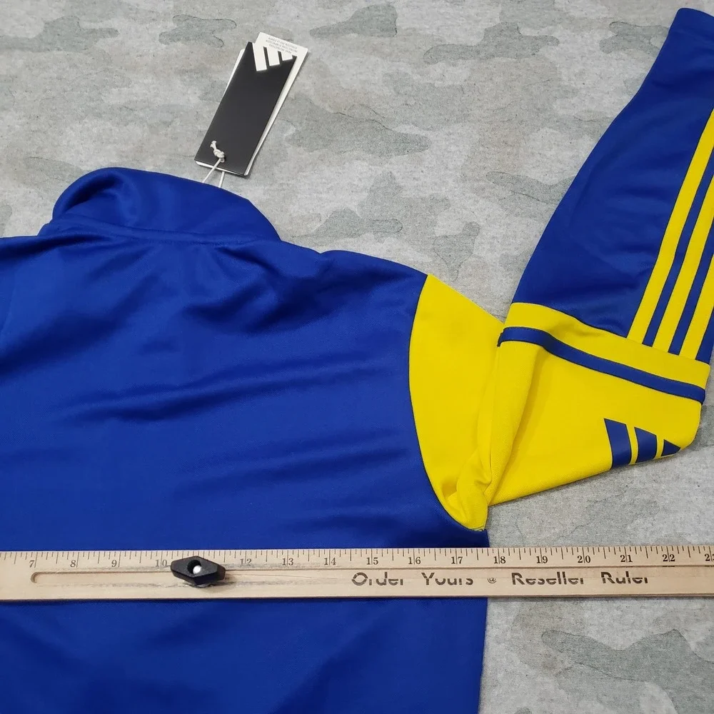 Adidas Windbreaker Track Jacket Youth 11-12Y Blue Full Zip Long‎ Sleeve